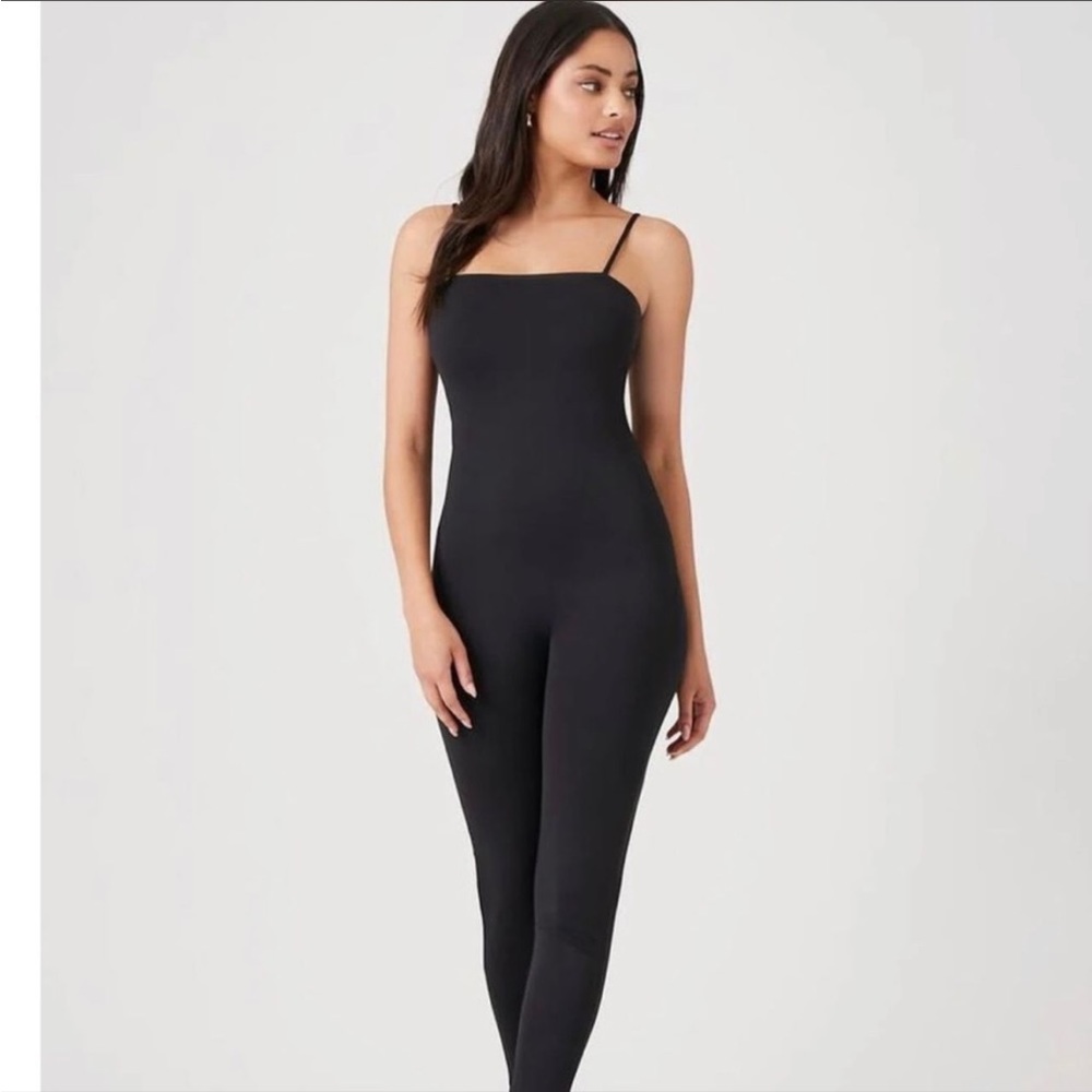GIRLFRIEND COLLECTIVE BLACK SPAGHETTI STRAP JUMPSUIT SZ XL